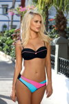 Dvojdielne plavky 2x push-up Marko Magnolia Nero-Baia-Rosa Shocking M-584 (9) čierno-nebesky modré