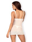 Biela košieľka Obsessive Electra White 853-CHE-2 + tangá ZDARMA!