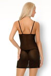 Čierna priesvitná nočná košieľka LivCo Corsetti Loritan + tangá ZDARMA!