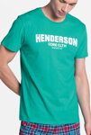 Pánske krátke bavlnené pyžamo Henderson Lid 38874-69X zeleno-nebeskymodré
