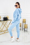 Dámska súprava s kapucňou pletená Vittoria Ventini Roxy Baby Blue svetlomodrá