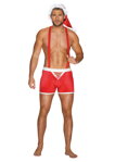 Pánsky vianočný kostým Mikuláša Obsessive Mr. Claus červený