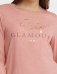 Dámske pyžamo s dlhým rukávom Henderson Ladies Glam 40936-39X ružovo-šedé