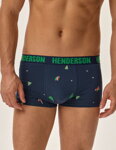 2-PACK pánske bavlnené boxerky Henderson Jury 41926-MLC tmavomodré