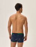 2-PACK pánske bavlnené boxerky Henderson Jury 41926-MLC tmavomodré