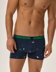 2-PACK pánske bavlnené boxerky Henderson Jury 42251-MLC tmavomodré
