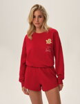 Dámske bavlnené pyžamo Henderson Ladies Fawn 41900-33X červené