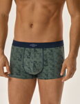 2-PACK pánske bavlnené boxerky Henderson Job 41925-MLC tmavomodrá-zelená