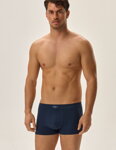 2-PACK pánske bavlnené boxerky Henderson Job 41925-MLC tmavomodrá-zelená