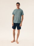 Pánske bavlnené pyžamo krátke Henderson Surf 42598-77X zelené