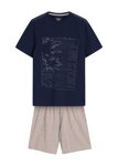 Pánske bavlnené pyžamo krátke Henderson Surf 42598-59X