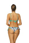 Štýlové dvojdielne push-up plavky s kvetmi Marko Claudia Marbella M-452 (9) morsky zelené