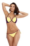 Dámske vystužené bikiny bez push-up Marko Lara Gialina-Mirto M-511 (3) žlto-fialové