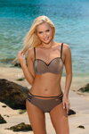 Dámske dvojdielne plavky 2x push-up Marko Madlen Dark Taupe M-591 (7) čokoládové SK