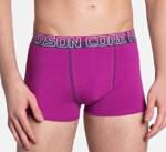 2 PACK boxerky Henderson Luxe 38835 tmavomodré a tmavoružové