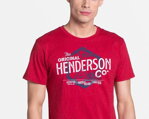 Pánske krátke bavlnené pyžamo Henderson Lars 38869-33X červeno-tmavomodré