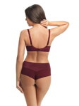 Brazílske nohavičky brazilky s vyšším pásom Gorsenia Paradise K498 bordové