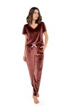 Dámske domáce oblečenie Babella Audrey burgundy