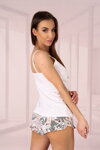 Dámske krátke pyžamo LivCo Corsetti Phasco White