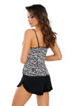 Elegantné luxusné pyžamo krátke Donna Zebra Top čierne