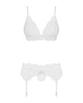 Biely sexi komplet Obsessive Pure Night 810-SEG-2