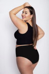 Bezšvové nohavičky pre plnoštíhle super elastické Julimex Flexi-One Plus Size Maxi čierne