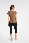 Dámske bavlnené pyžamo Henderson Ladies Boutique 40615-88X karamelovo-čierne