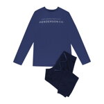 Pánske bavlnené pyžamo Henderson Jumper 41904-95X nebesky modré
