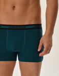 2-PACK pánske bavlnené boxerky Henderson Jag 41928-MLC tehlové-nebesky modré