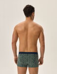 2-PACK pánske bavlnené boxerky Henderson Job 41925-MLC tmavomodrá-zelená