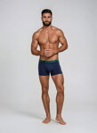 2-PACK pánske bavlnené boxerky Henderson Jury 42251-MLC tmavomodré