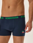 2-PACK pánske bavlnené boxerky Henderson Jury 42251-MLC tmavomodré