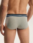 2-PACK pánske bavlnené slipy Henderson Far 45787 šedé melanžové-jeans