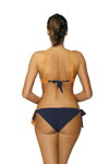 Dámske dvojdielne plavky Marko Shirley Dark Navy-Calendula M-455 (11) oranžovo-tmavomodré