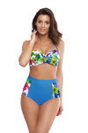 Retro dvojdielne plavky kvetinové Marko Madison Surf M-537 (5) blankytne modré