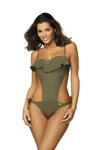 Jednodielne plavky monokiny Marko Carmen Hazel M-468W (3) na viazanie khaki