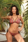 Trendy bikiny Marko Eris Paski-Red M-586 (7) oranžovo-zelené