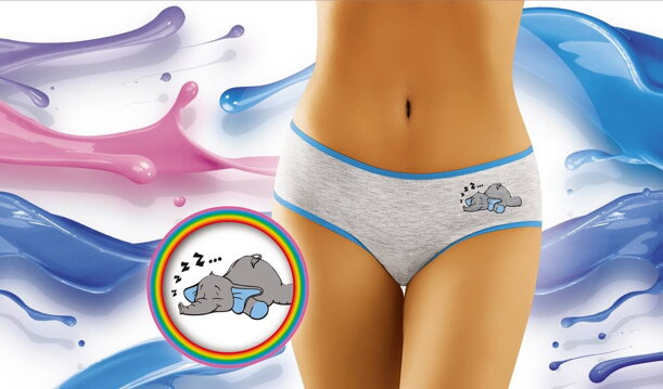 Nohavičky bavlnené so slonom Wol-Bar Funny Elephant 2501