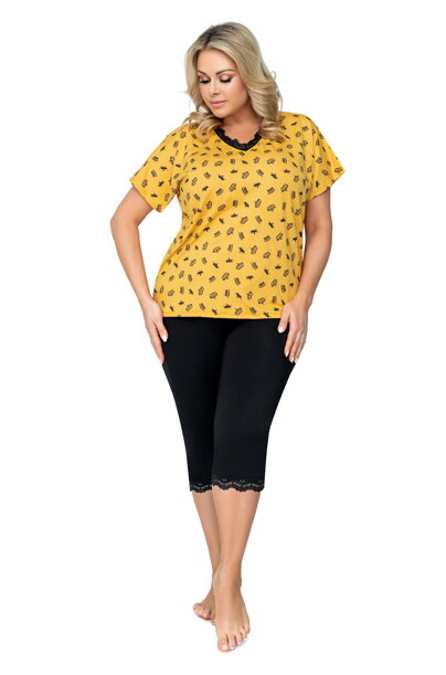Dámske pyžamo pre moletky 3/4 Donna Queen plus