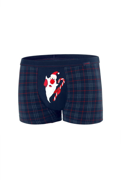 Vianočné pánske boxerky Cornette Santa Claus 007/61 tmavomodré
