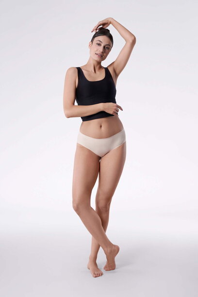 Dámske bezšvové nohavičky Julimex Cheekie Panty béžové