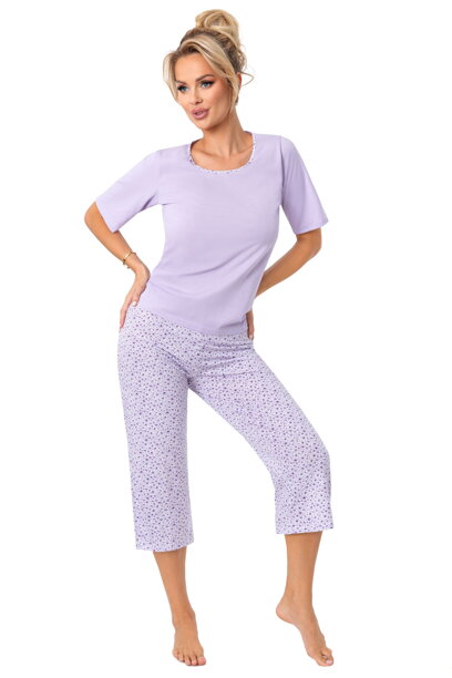 Elegantné dámske bavlnené pyžamo 3/4 Donna Fiorella