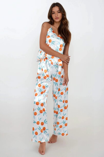 Dámske saténové pyžamo Dkaren KI 019