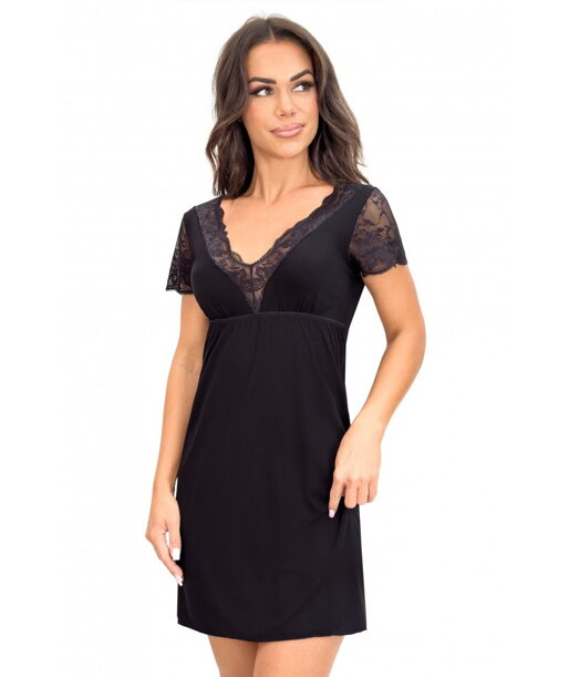 Elegantná nočná košieľka Donna Sonia čierna